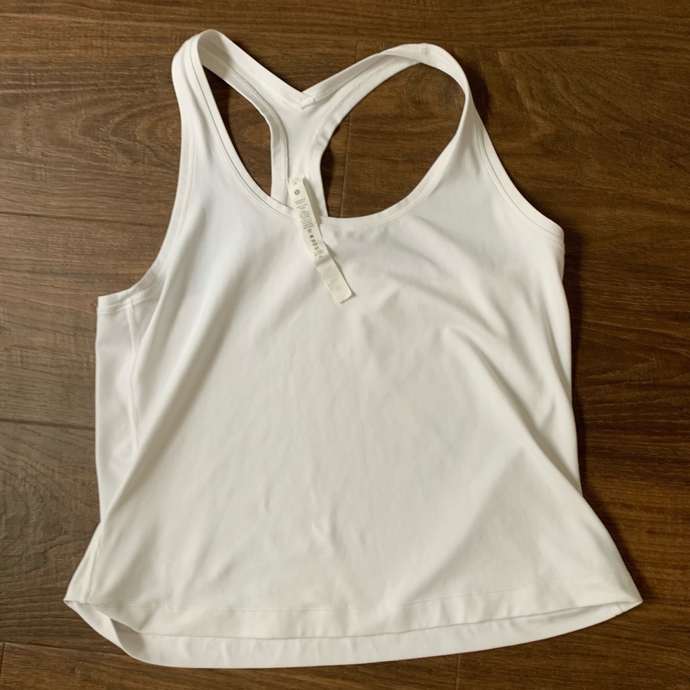 Lululemon - Cool Nulu Racerback Short Tank, Color: White, Sz 14